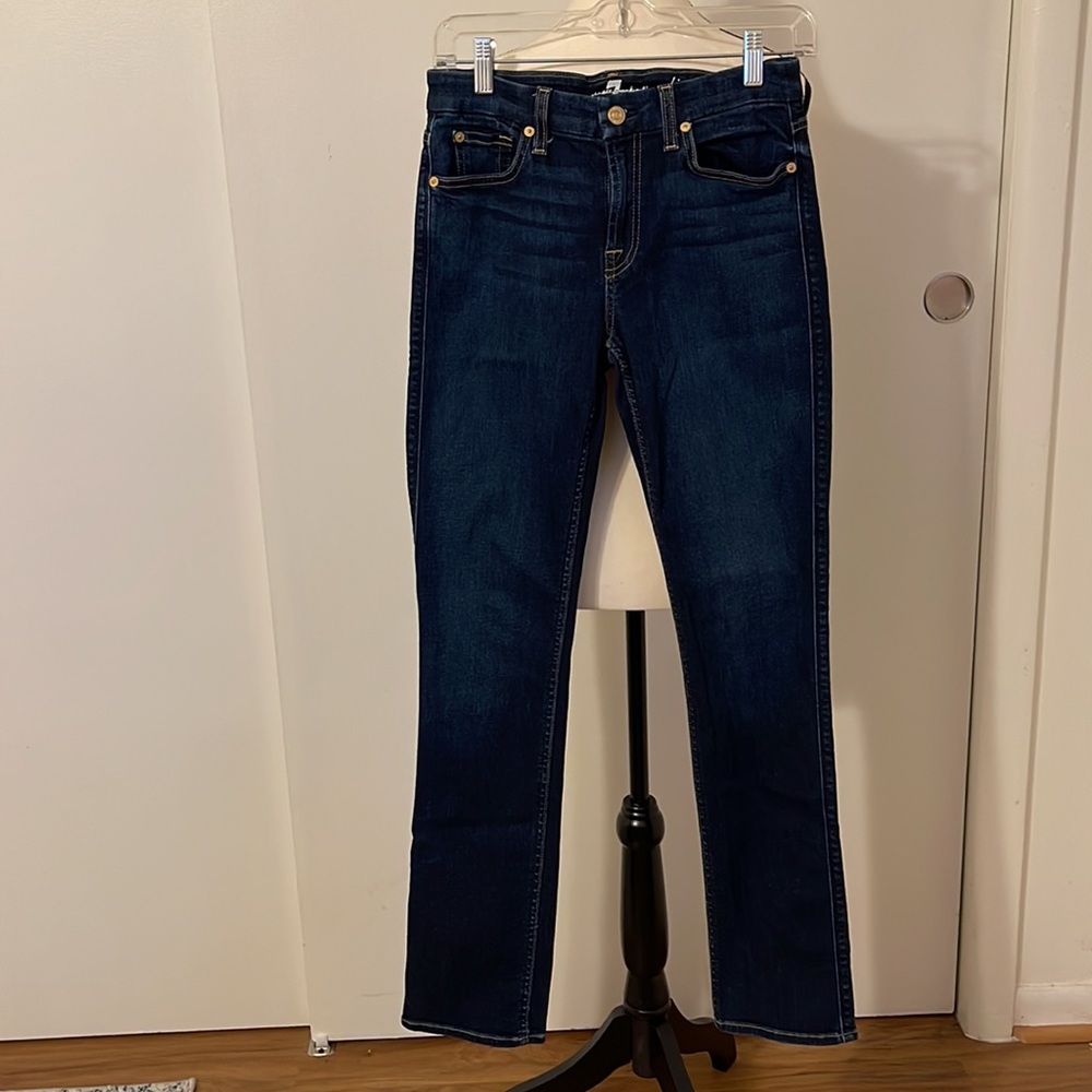 7 For All Mankind Kimmie Straight Leg Jeans Size 29 Excellent Used Condition